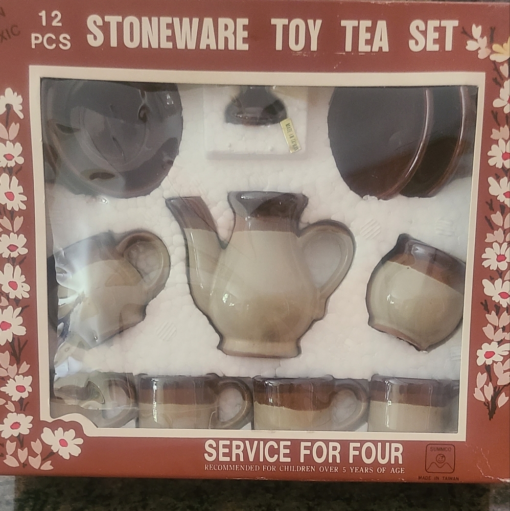 Stoneware Toy Tea Set-NEW